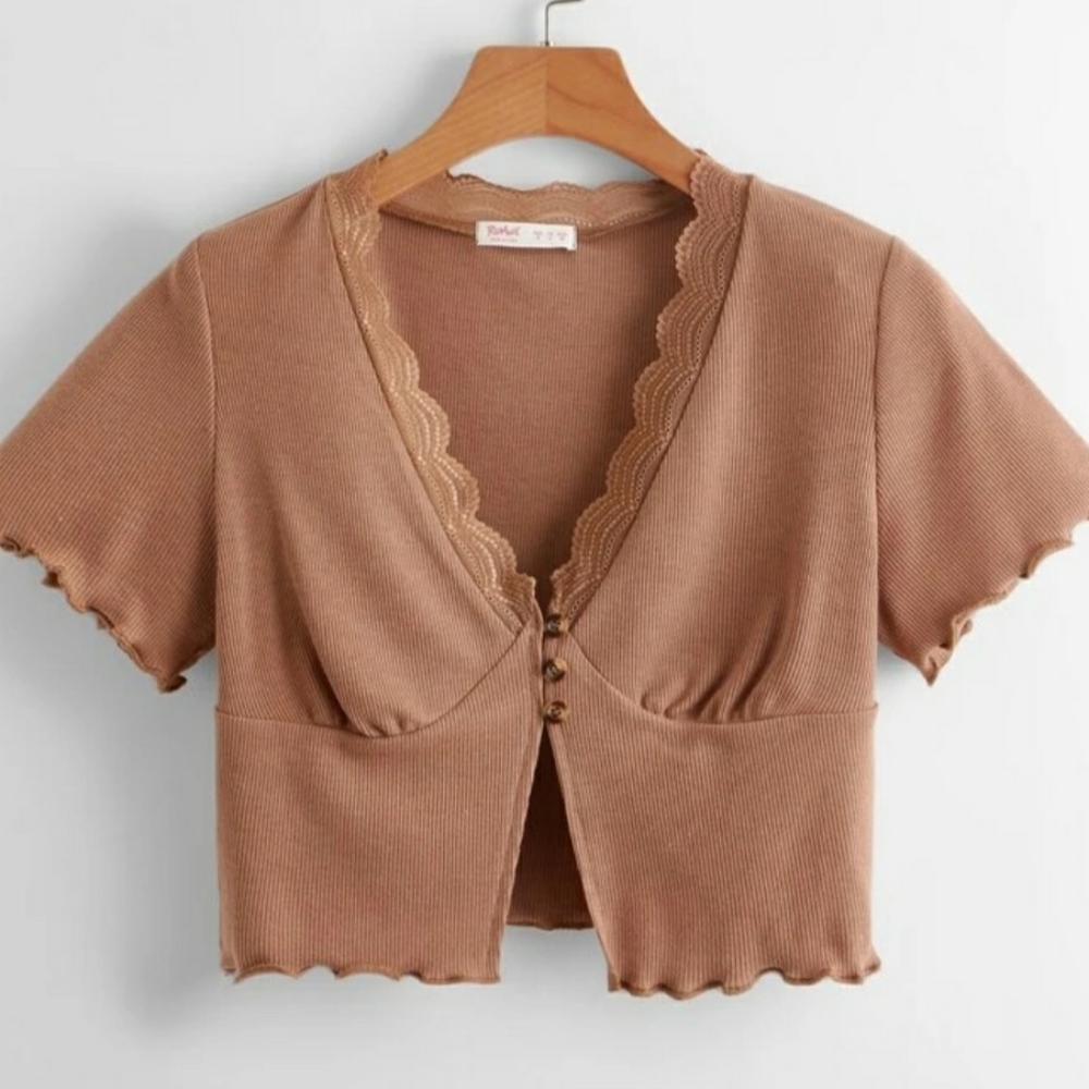 ROMWE brown top
